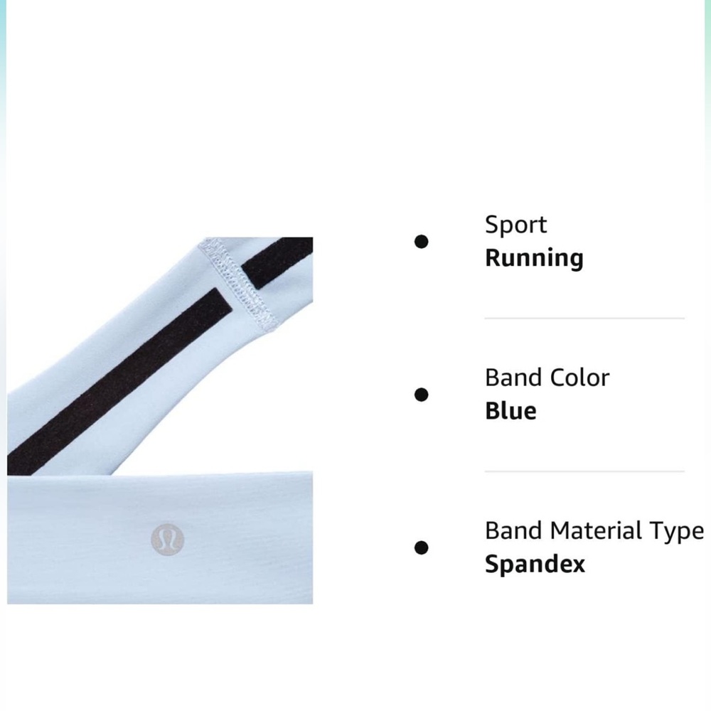 Wholesale pack of -10 🍋-Lululemon fly away tamer head band Blk and blue only! - Picture 6 of 16